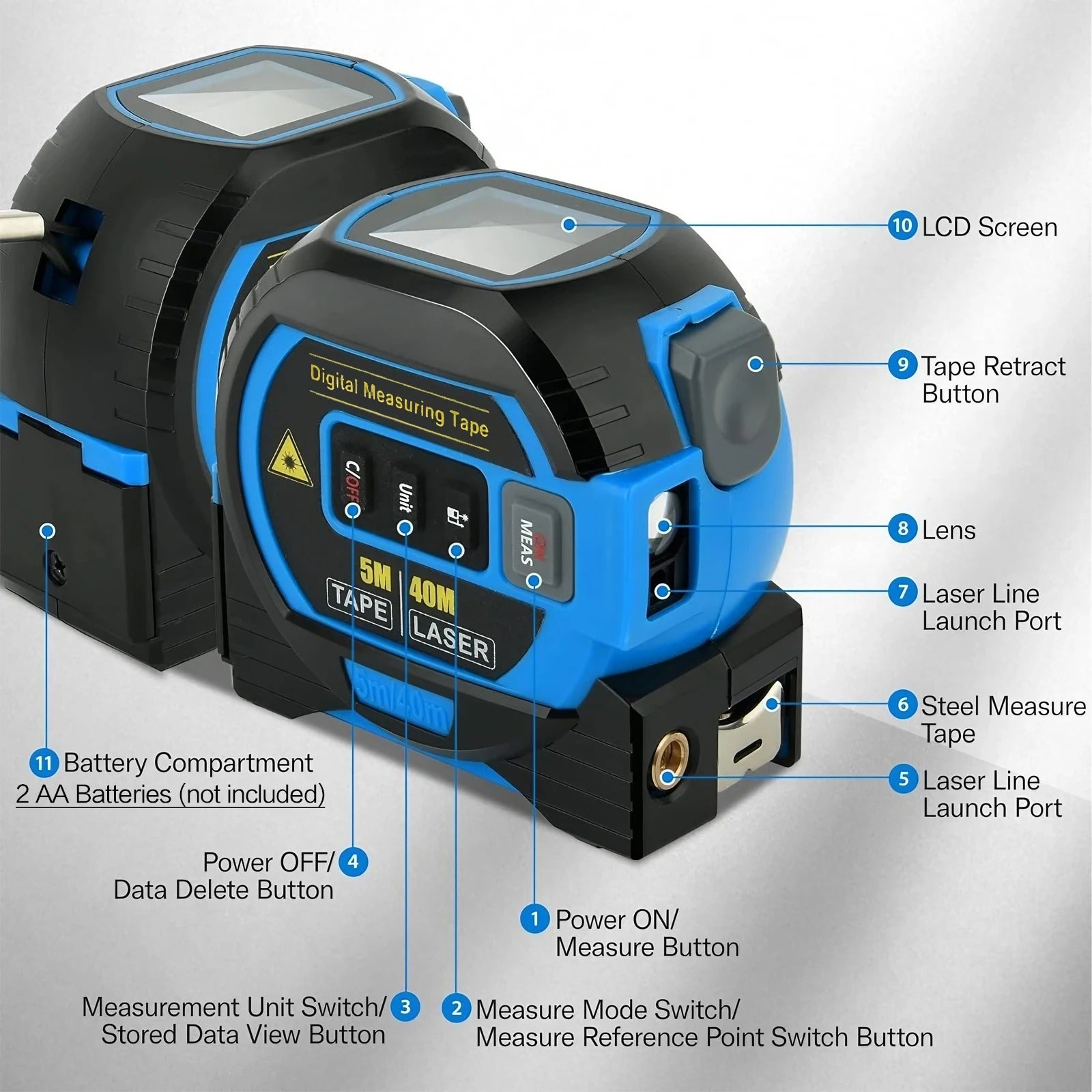 🔥 3-in-1 Laser Tape Measure 40/60M | 0.1mm Precision⚡Infrared Distance Meter🌟【DIY & Construction Pro】Smart Energy-Saving Ruler for Indoor/Outdoor 🔥 3-in-1 Laser Tape Measure 40/60M | 0.1mm Precision⚡Infrared Distance Meter🌟【DIY & Construction Pro】Smart Energy-Saving Ruler for Indoor/Outdoor